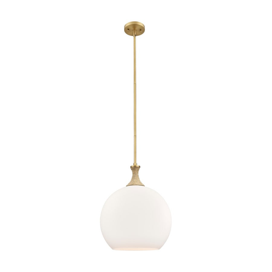 Innovations Astor 1Lt 14" Stem Pendant, BB/BRWH - 415-1SR-BB-G121-14