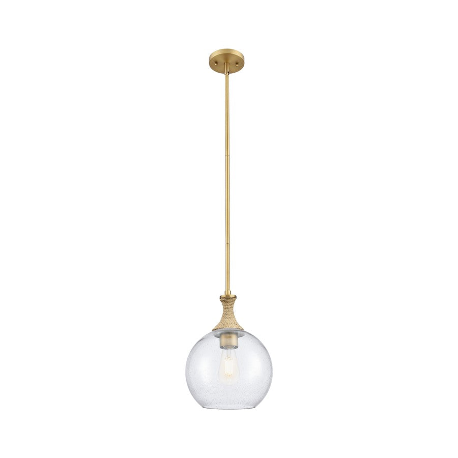 Innovations Astor 1Lt 10" Stem Mini Pendant, BB/BRSD - 415-1SR-BB-G124-10