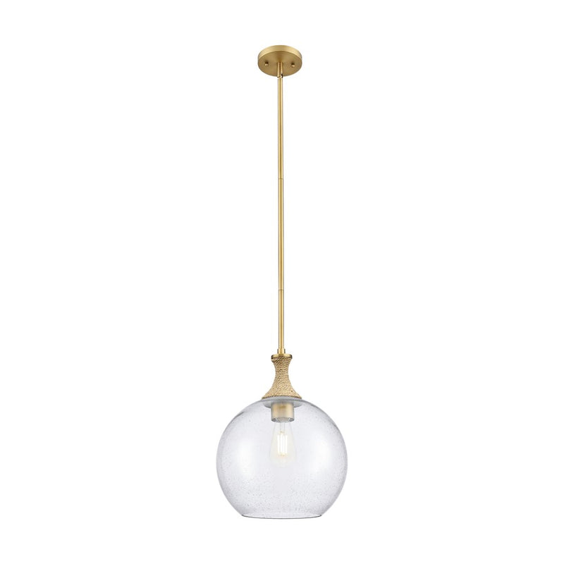 Innovations Astor 1Lt 12" Stem Mini Pendant, BB/BRSD - 415-1SR-BB-G124-12