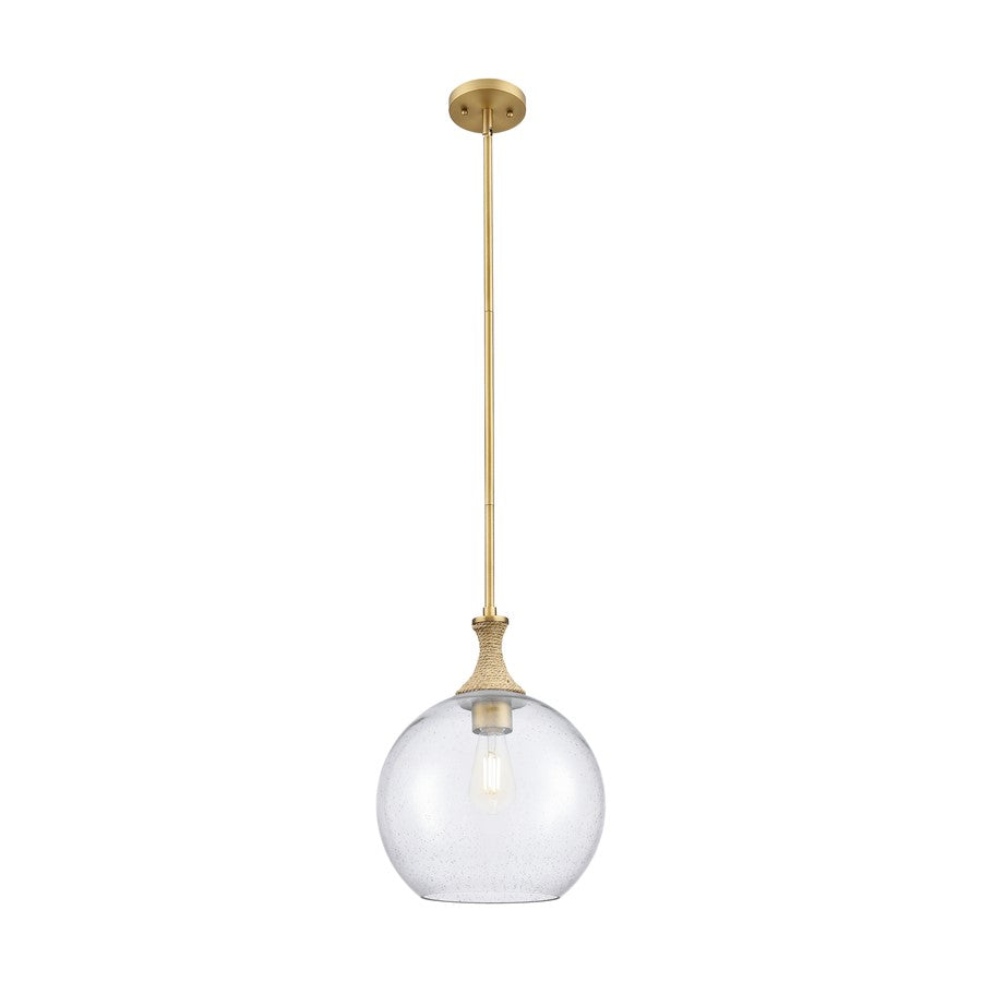 Innovations Astor 1Lt 12" Stem Mini Pendant, BB/BRSD - 415-1SR-BB-G124-12