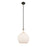Innovations Astor 1Lt 12" Stem Mini Pendant, BK/WH - 415-1SR-BK-G121-12