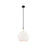 Innovations Astor 1Lt 14" Stem Pendant, BK/WH - 415-1SR-BK-G121-14