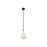 Innovations Astor 1Lt 8" Stem Mini Pendant, BK/WH - 415-1SR-BK-G121-8