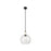 Innovations Astor 1Lt 12" Stem Mini Pendant, BK/WhiteSD - 415-1SR-BK-G124-12