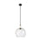 Innovations Astor 1Lt 14" Stem Pendant, BK/WhiteSD - 415-1SR-BK-G124-14