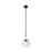 Innovations Astor 1Lt 8" Stem Mini Pendant, BK/WhiteSD - 415-1SR-BK-G124-8
