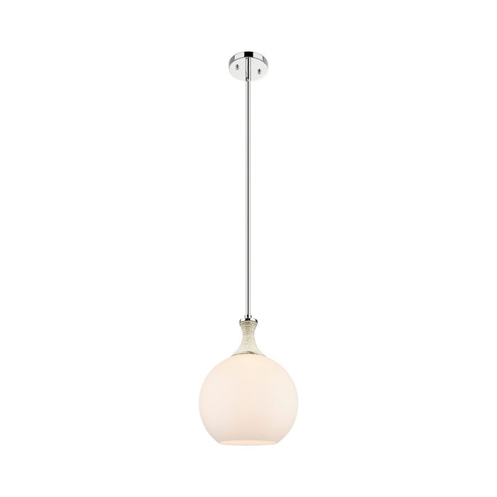 Innovations Astor 1Lt 10" Stem Mini Pendant, PN/WH - 415-1SR-PN-G121-10