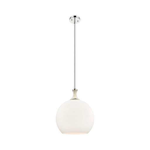 Innovations Astor 1Lt 14" Stem Pendant, PN/WH - 415-1SR-PN-G121-14