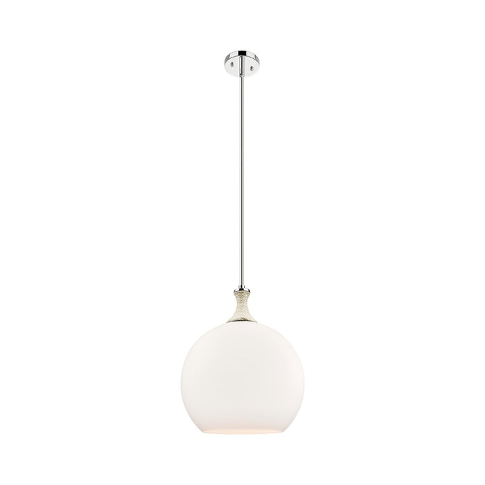 Innovations Astor 1Lt 14" Stem Pendant, PN/WH - 415-1SR-PN-G121-14