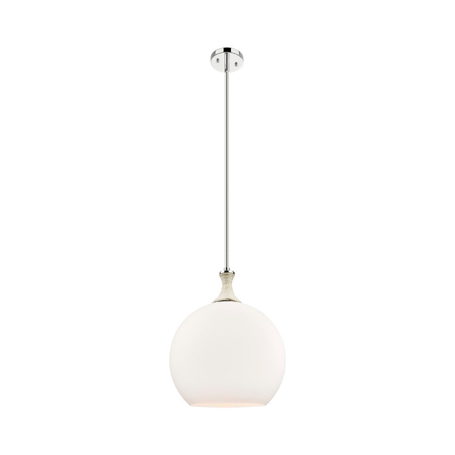 Innovations Astor 1Lt 14" Stem Pendant, PN/WH - 415-1SR-PN-G121-14
