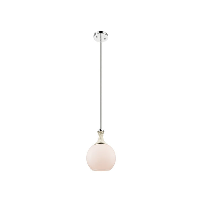Innovations Astor 1Lt 8" Stem Mini Pendant, PN/WH - 415-1SR-PN-G121-8