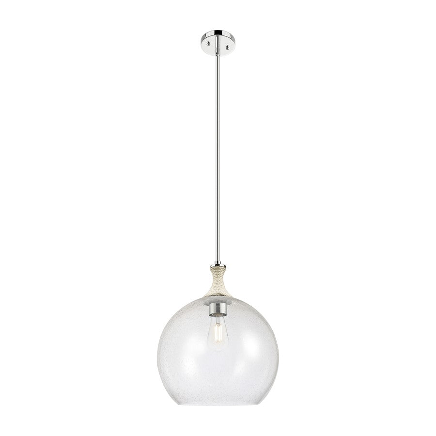 Innovations Astor 1Lt 14" Stem Pendant, PN/WhiteSD - 415-1SR-PN-G124-14