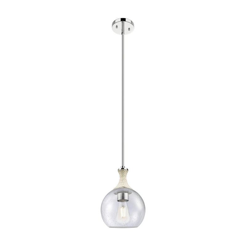 Innovations Astor 1Lt 8" Stem Mini Pendant, PN/WhiteSD - 415-1SR-PN-G124-8
