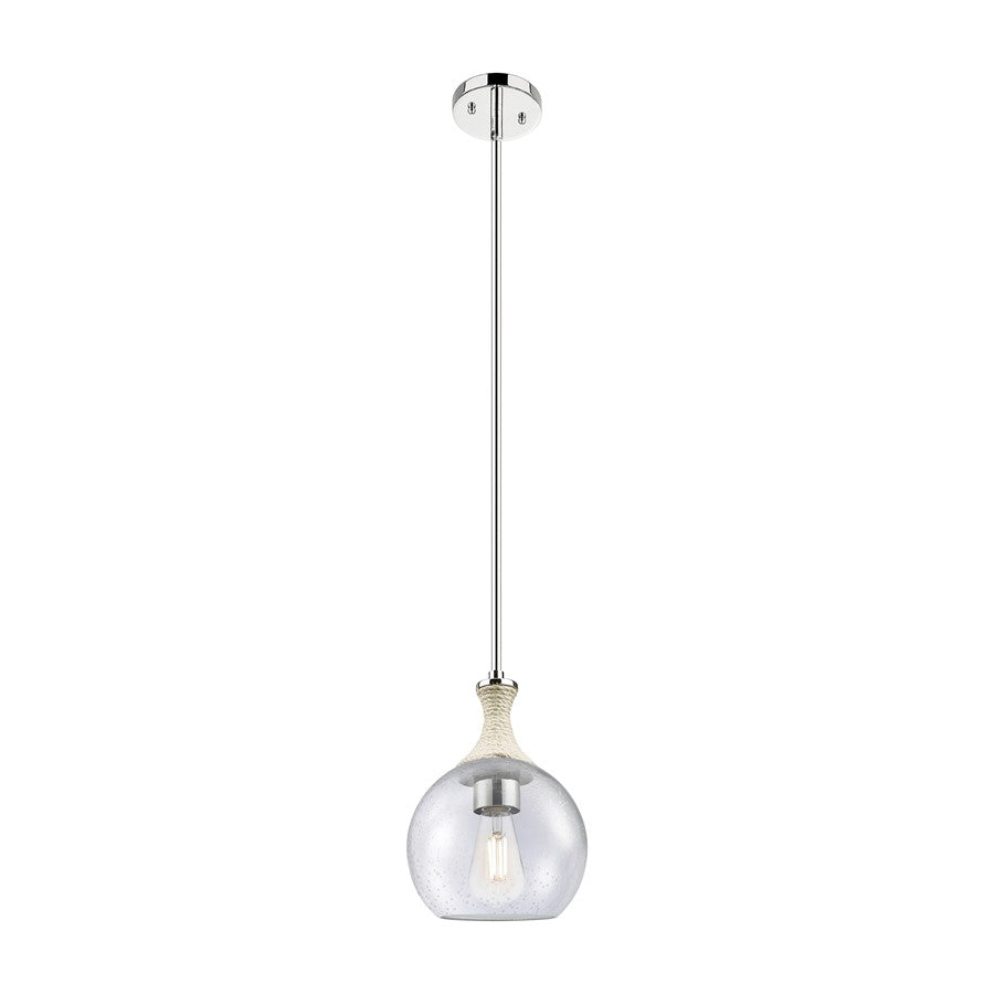 Innovations Astor 1Lt 8" Stem Mini Pendant, PN/WhiteSD - 415-1SR-PN-G124-8