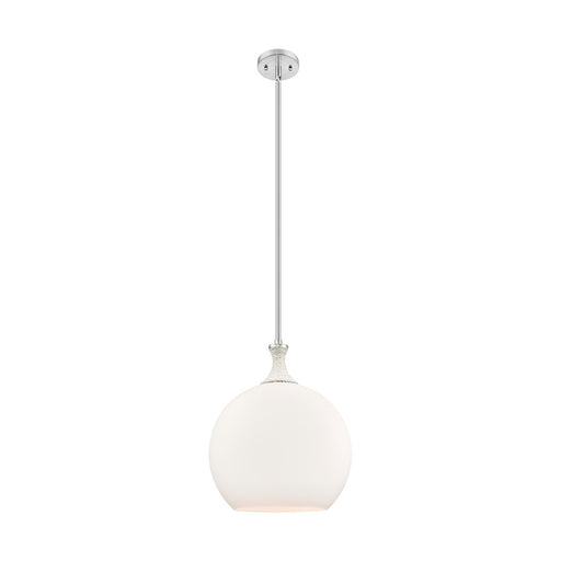 Innovations Astor 1Lt 14" Stem Pendant, SN/WH - 415-1SR-SN-G121-14