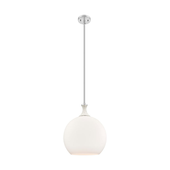 Innovations Astor 1Lt 14" Stem Pendant, SN/WH - 415-1SR-SN-G121-14