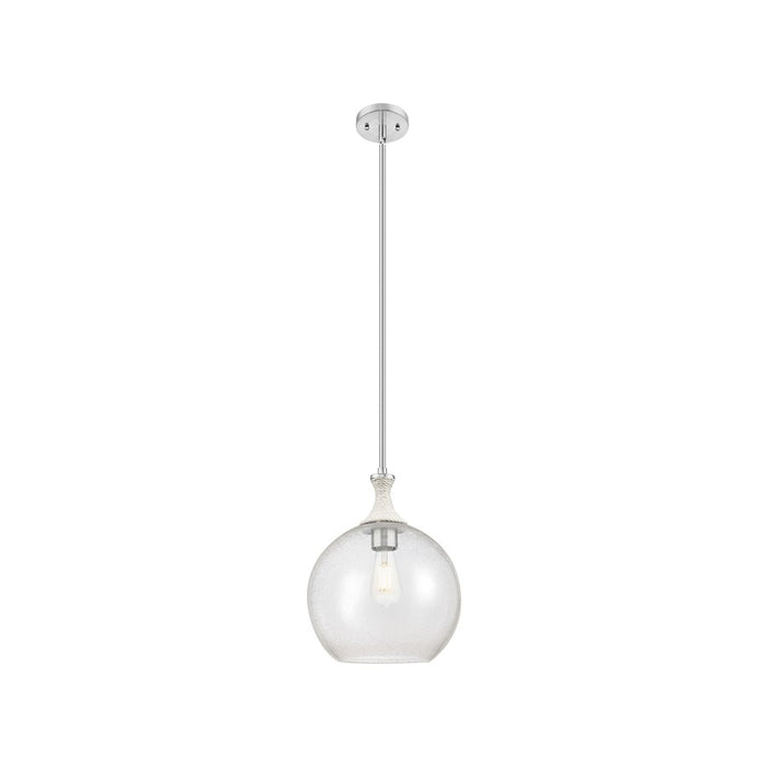 Innovations Astor 1Lt 12" Stem Mini Pendant, SN/WhiteSD - 415-1SR-SN-G124-12
