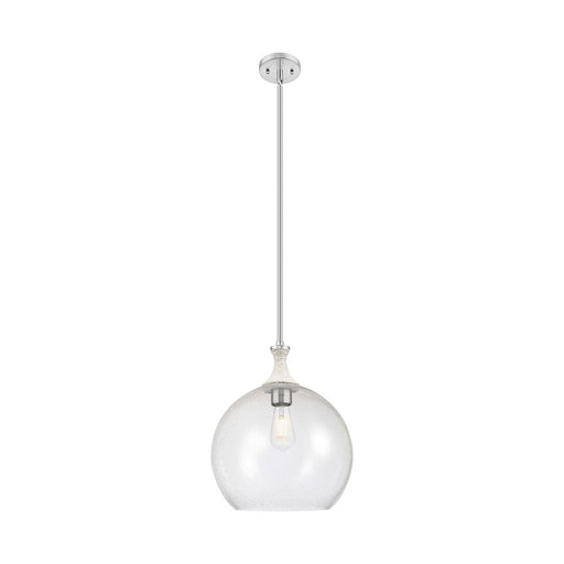 Innovations Astor 1Lt 14" Stem Pendant, SN/WhiteSD - 415-1SR-SN-G124-14