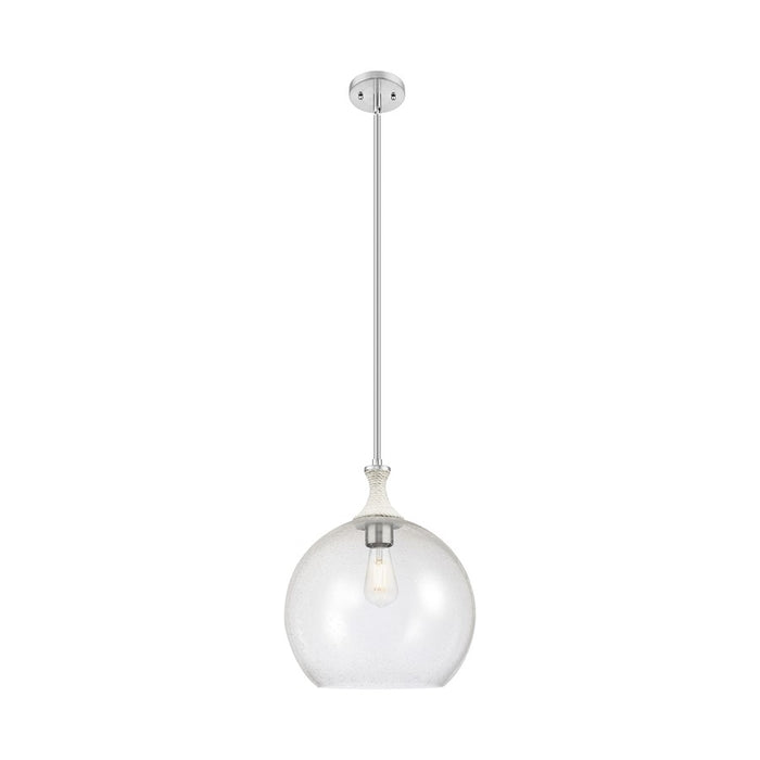 Innovations Astor 1Lt 14" Stem Pendant, SN/WhiteSD - 415-1SR-SN-G124-14