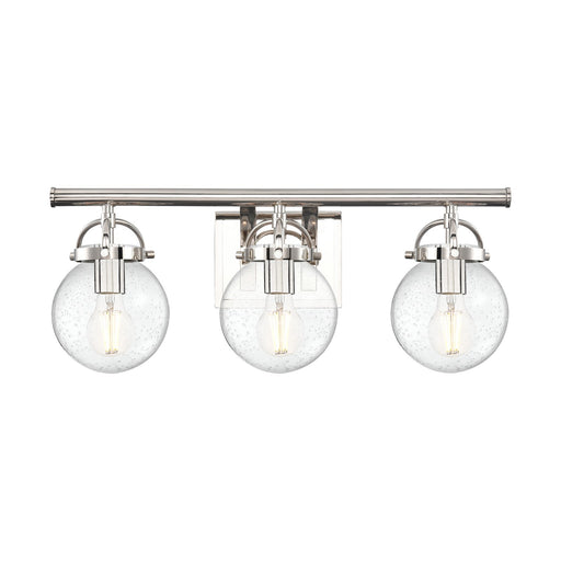Innovations Latreille 22in 3-Light Bath Vanity Light | Farmhouse Polished Nickel and Seedy Glass | Bathroom & Powder Room | Model 416-3W-PN-G204-6