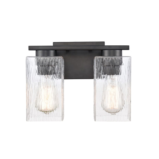 Innovations L-LED Juneau Bath Vanity, MB/Clear Rippled 2W