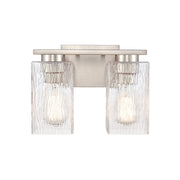 Innovations 2W 419-2W-SN-CL Juneau Bath, S nickel/Clear Rippled