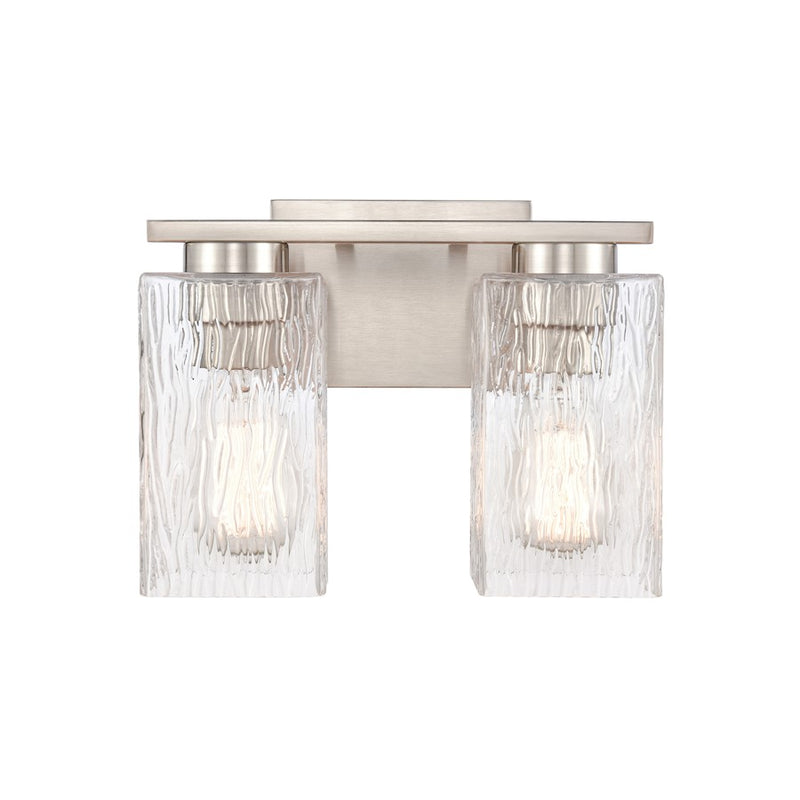 Innovations 2W 419-2W-SN-CL Juneau Bath, S nickel/Clear Rippled
