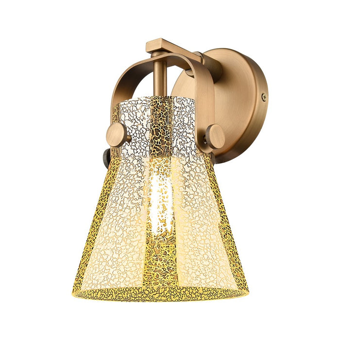 Innovations Pilaster II Cone 1Lt 7" Sconce, BB/Mercury - 423-1W-BB-G411-6ME