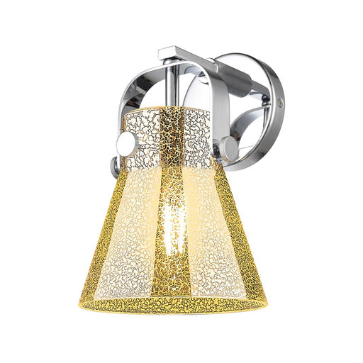 Innovations Pilaster II Cone 1Lt 7" Sconce, Chrome/Mercury - 423-1W-PC-G411-6ME