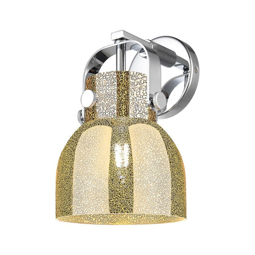 Innovations Pilaster II Bell 1Lt 7" Sconce, Chrome/Mercury - 423-1W-PC-G412-6ME