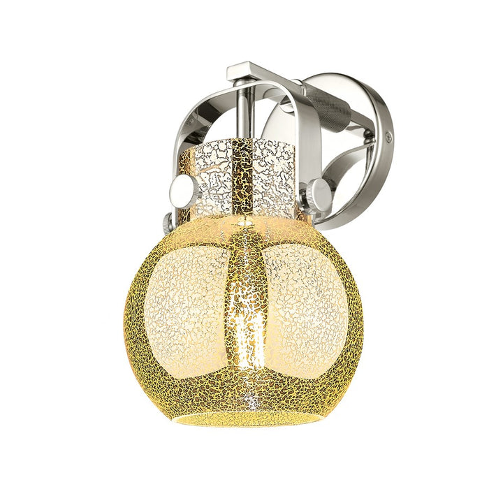 Innovations Pilaster II Sphere 1Lt 7" Sconce, PN/MC - 423-1W-PN-G410-6ME