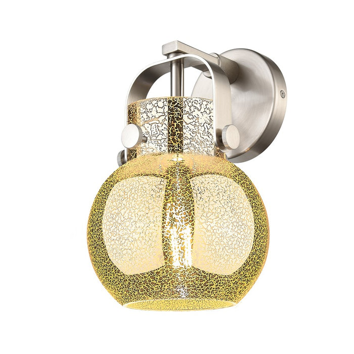 Innovations Pilaster II Sphere 1Lt 7" Sconce, SN/MC - 423-1W-SN-G410-6ME