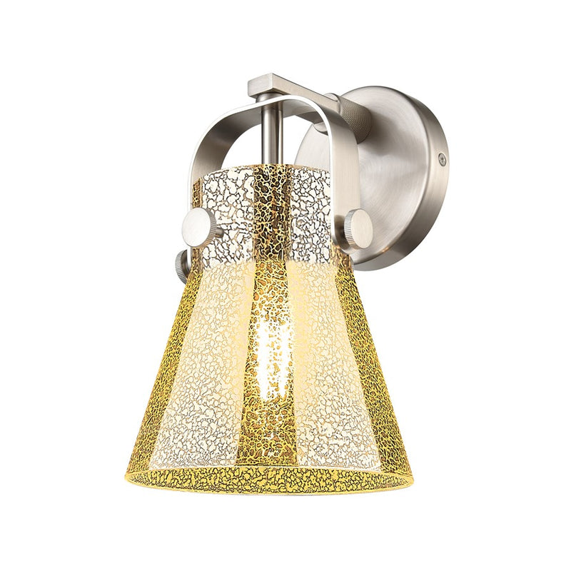 Innovations Pilaster II Cone 1Lt 7" Sconce, SN/MC - 423-1W-SN-G411-6ME
