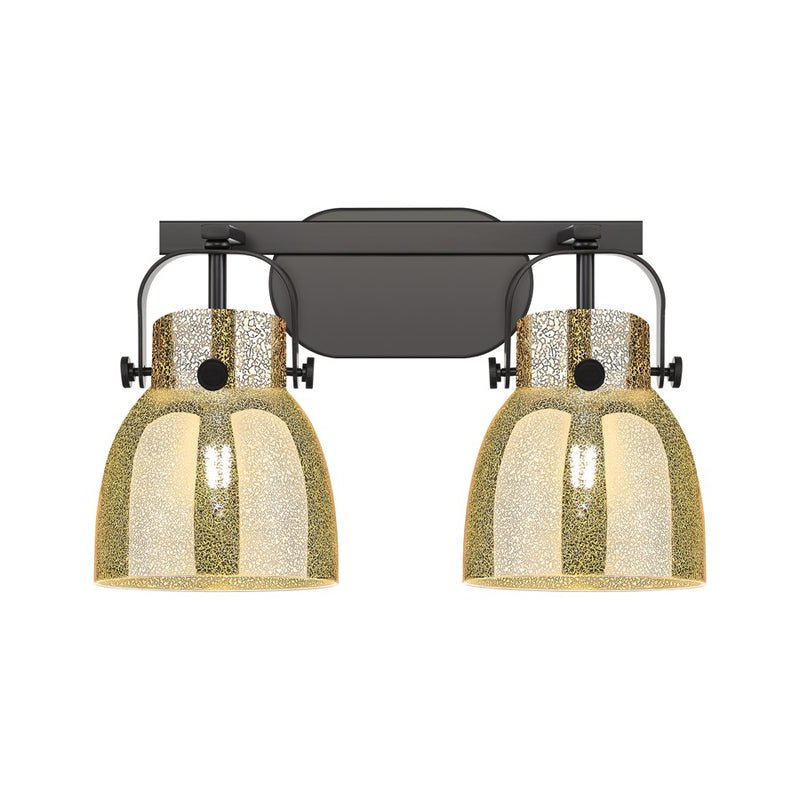Innovations Pilaster II Bell 2Lt 17" Bath, Black/Mercury - 423-2W-BK-G412-6ME