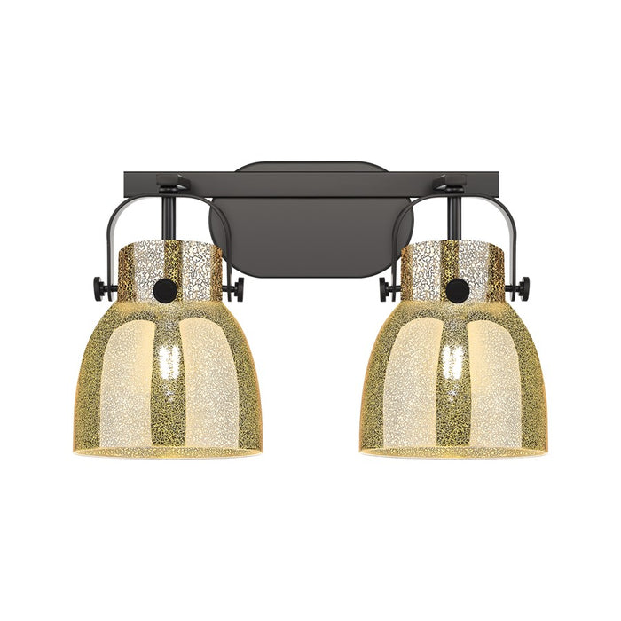 Innovations Pilaster II Bell 2Lt 17" Bath, Black/Mercury - 423-2W-BK-G412-6ME