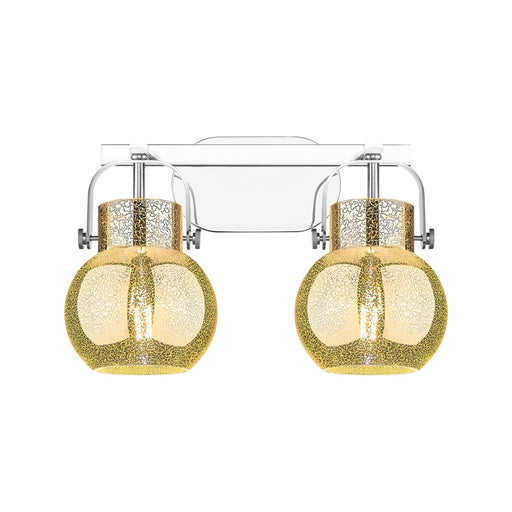 Innovations Pilaster II Sphere 2Lt 17" Bath, Chrome/Mercury - 423-2W-PC-G410-6ME