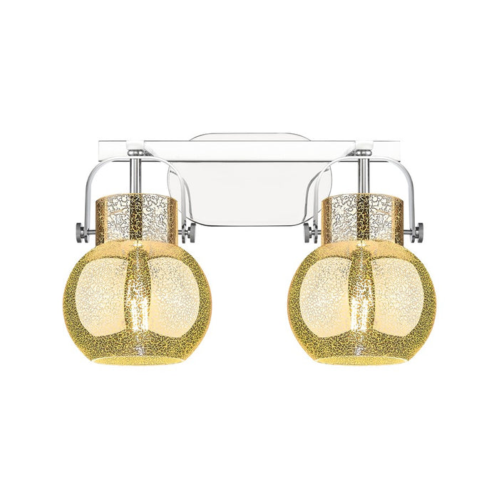 Innovations Pilaster II Sphere 2Lt 17" Bath, Chrome/Mercury - 423-2W-PC-G410-6ME