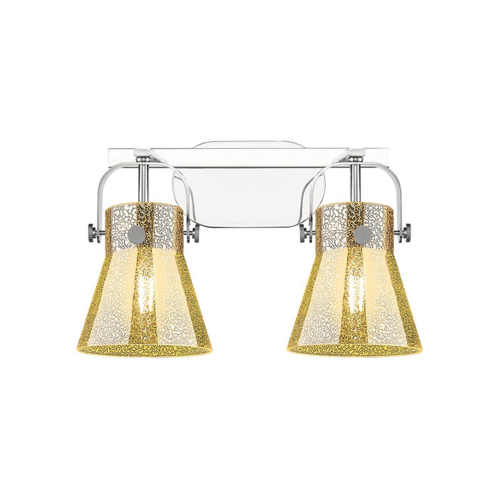 Innovations Pilaster II Cone 2Lt 17" Bath, Chrome/Mercury - 423-2W-PC-G411-6ME