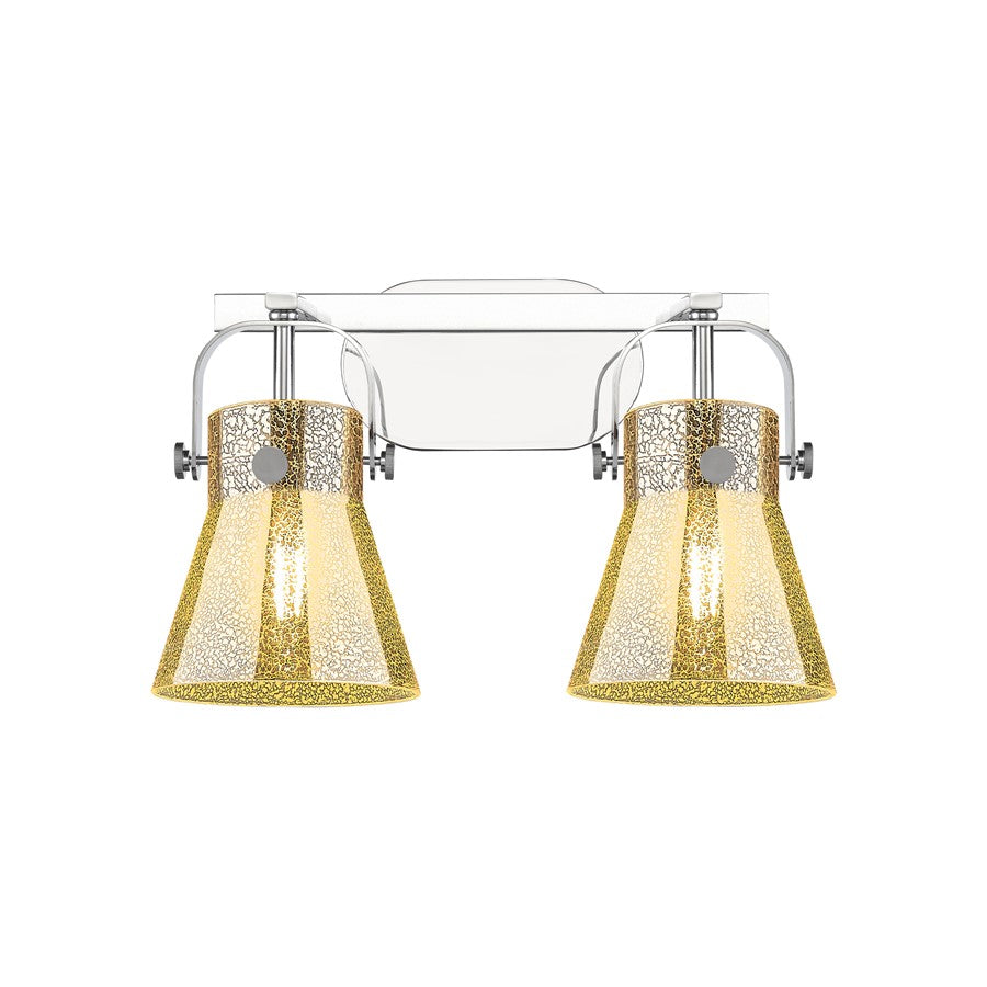 Innovations Pilaster II Cone 2Lt 17" Bath, Chrome/Mercury - 423-2W-PC-G411-6ME