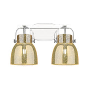 Innovations Pilaster II Bell 2Lt 17" Bath, Chrome/Mercury - 423-2W-PC-G412-6ME