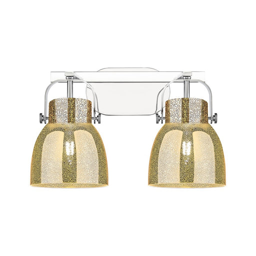 Innovations Pilaster II Bell 2Lt 17" Bath, Chrome/Mercury - 423-2W-PC-G412-6ME