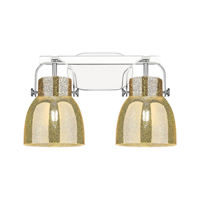 Innovations Pilaster II Bell 2Lt 17" Bath, Chrome/Mercury - 423-2W-PC-G412-6ME