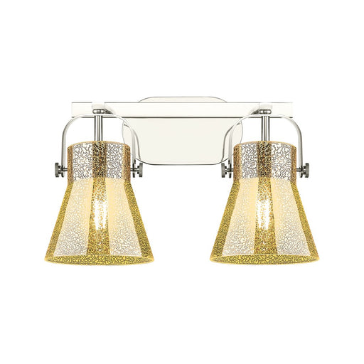 Innovations Pilaster II Cone 2Lt 17" Bath, PN/MC - 423-2W-PN-G411-6ME