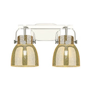 Innovations Pilaster II Bell 2Lt 17" Bath, PN/MC - 423-2W-PN-G412-6ME
