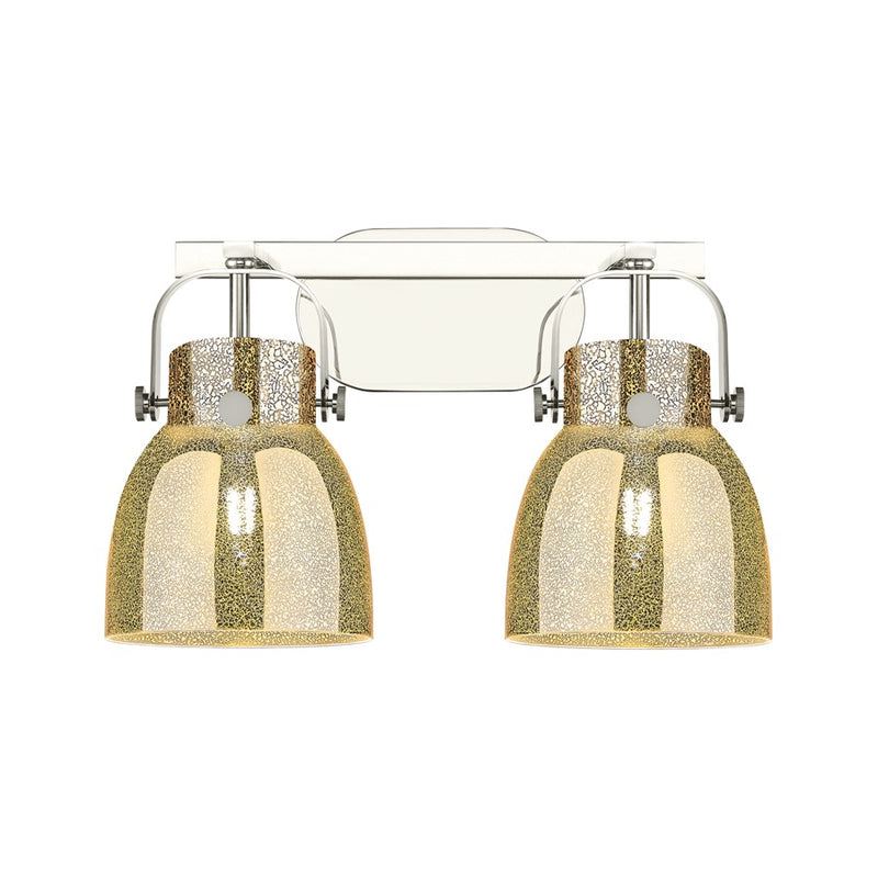 Innovations Pilaster II Bell 2Lt 17" Bath, PN/MC - 423-2W-PN-G412-6ME