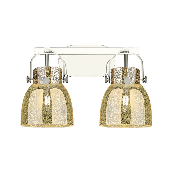 Innovations Pilaster II Bell 2Lt 17" Bath, PN/MC - 423-2W-PN-G412-6ME