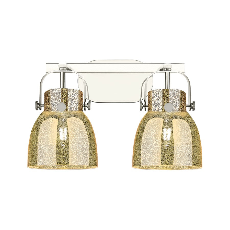 Innovations Pilaster II Bell 2Lt 17" Bath, PN/MC - 423-2W-PN-G412-6ME