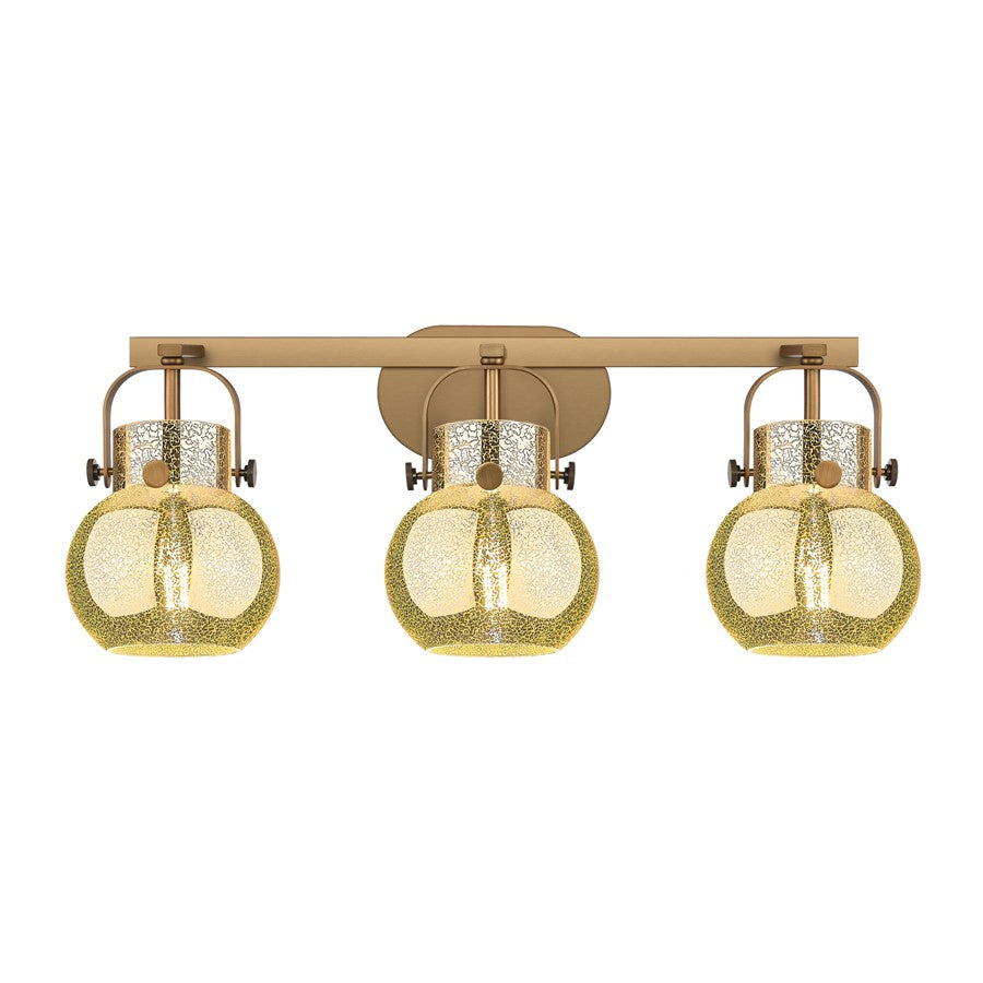 Innovations Pilaster II Sphere 3Lt 27" Bath, BB/MC - 423-3W-BB-G410-6ME