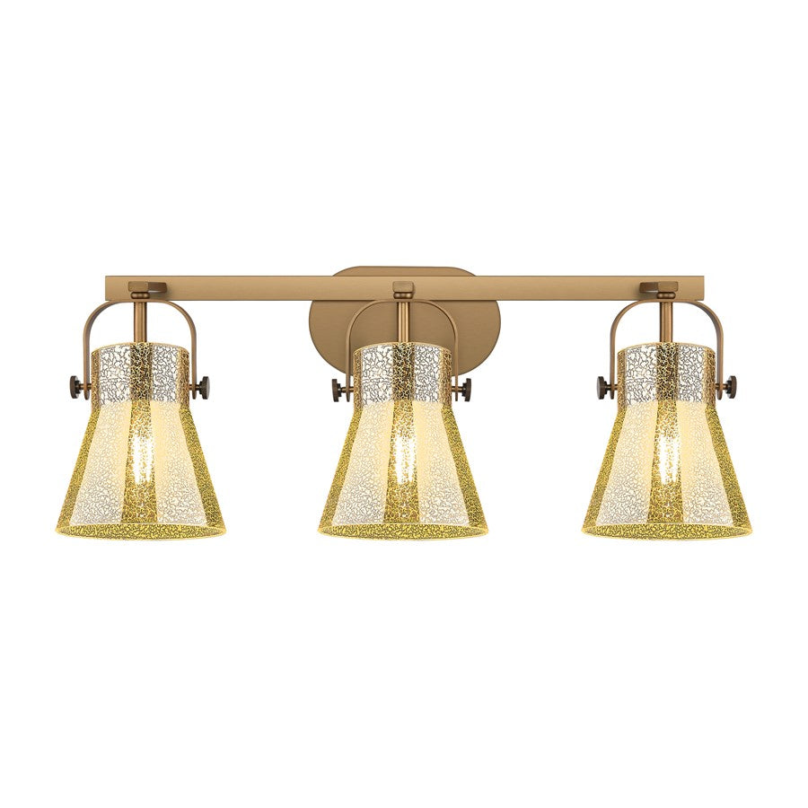 Innovations Pilaster II Cone 3Lt 27" Bath, BB/MC - 423-3W-BB-G411-6ME