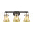 Innovations Pilaster II Cone 3Lt 27" Bath, Black/Mercury - 423-3W-BK-G411-6ME
